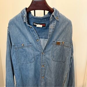 Wrangler Blue Denim Shirt Jacket